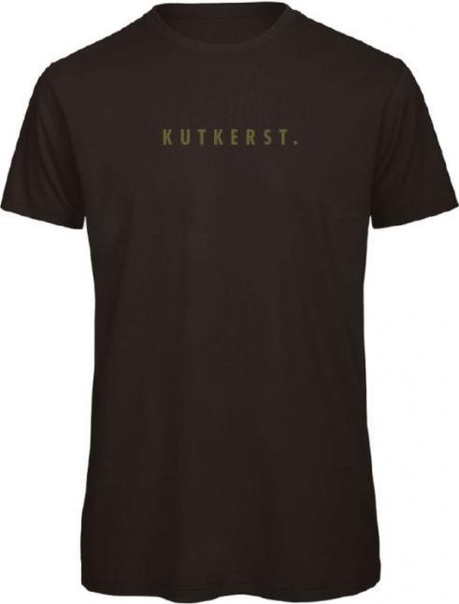 Kerst t-shirt zwart XXL - Kutkerst - olijfgroen -   | Kerst t-shirt   | kerst shirts volwassenen | kerst t-shirt volwassenen | Kerst outfit | Foute kerst shirts